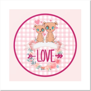 LOVE Cute Puppies dogs Posters and Art